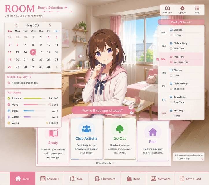ROOM 日程选择 演示图 1
